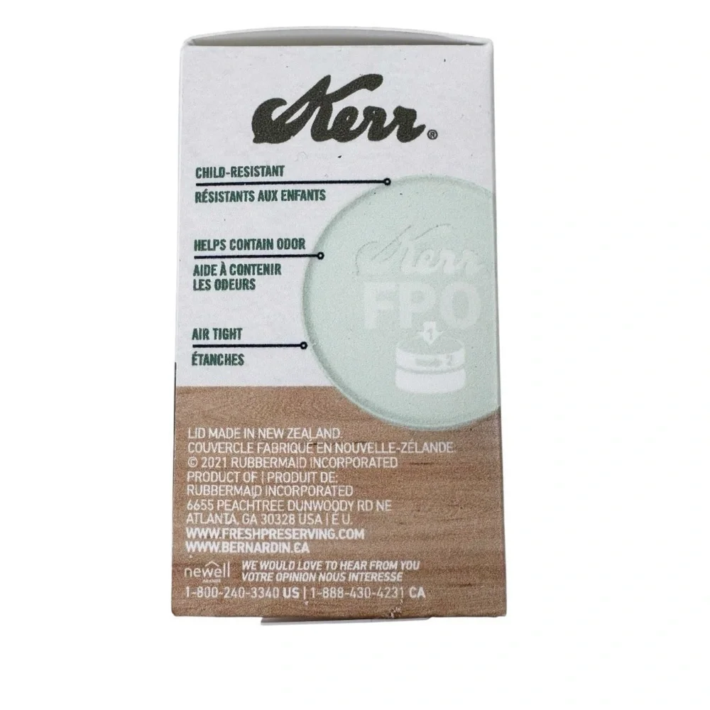 NEW Kerr Child Resistant Wide Mouth Lids Green Set of 2